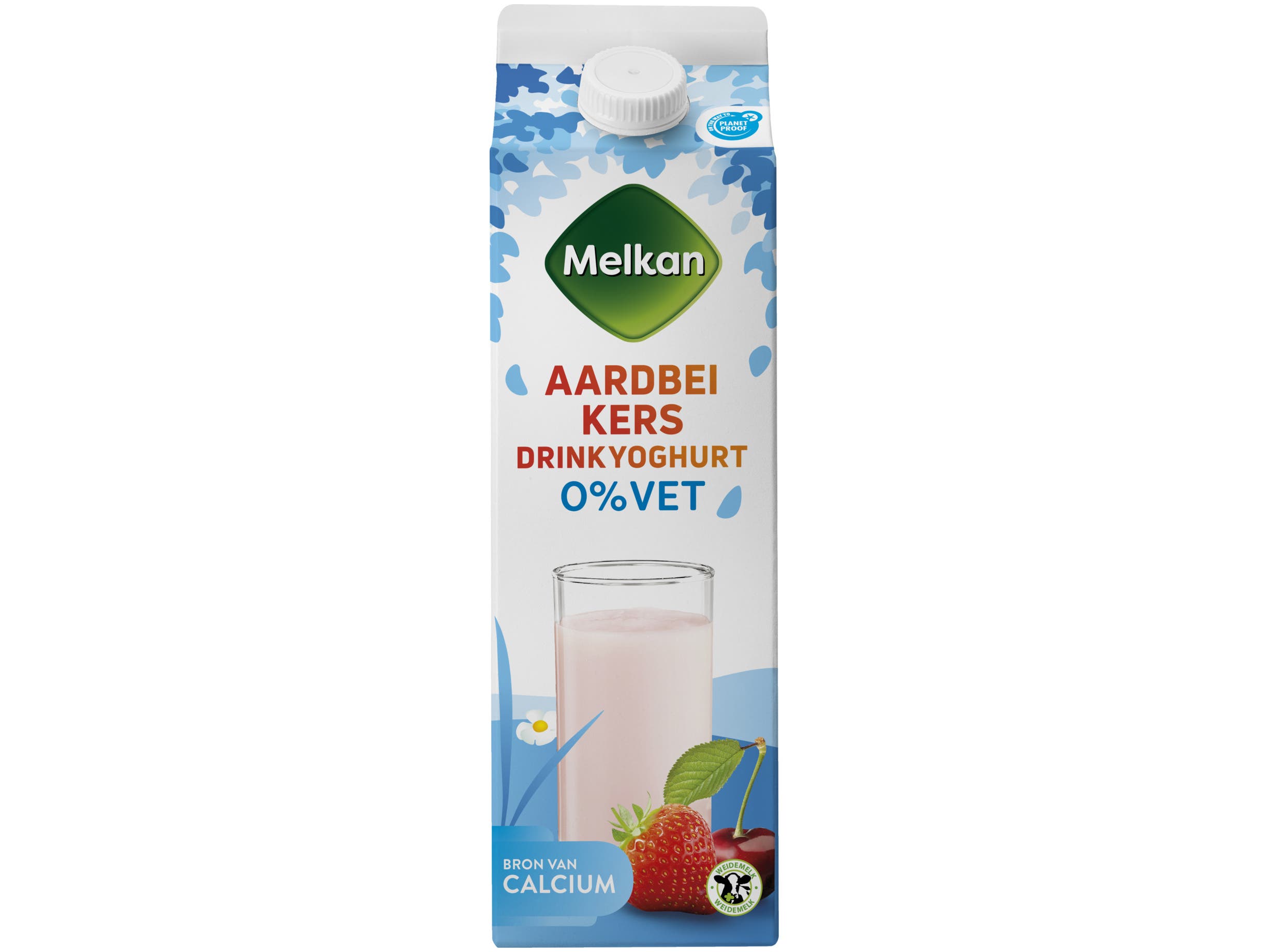 Drinkyoghurt aardbei kers 0% vet
