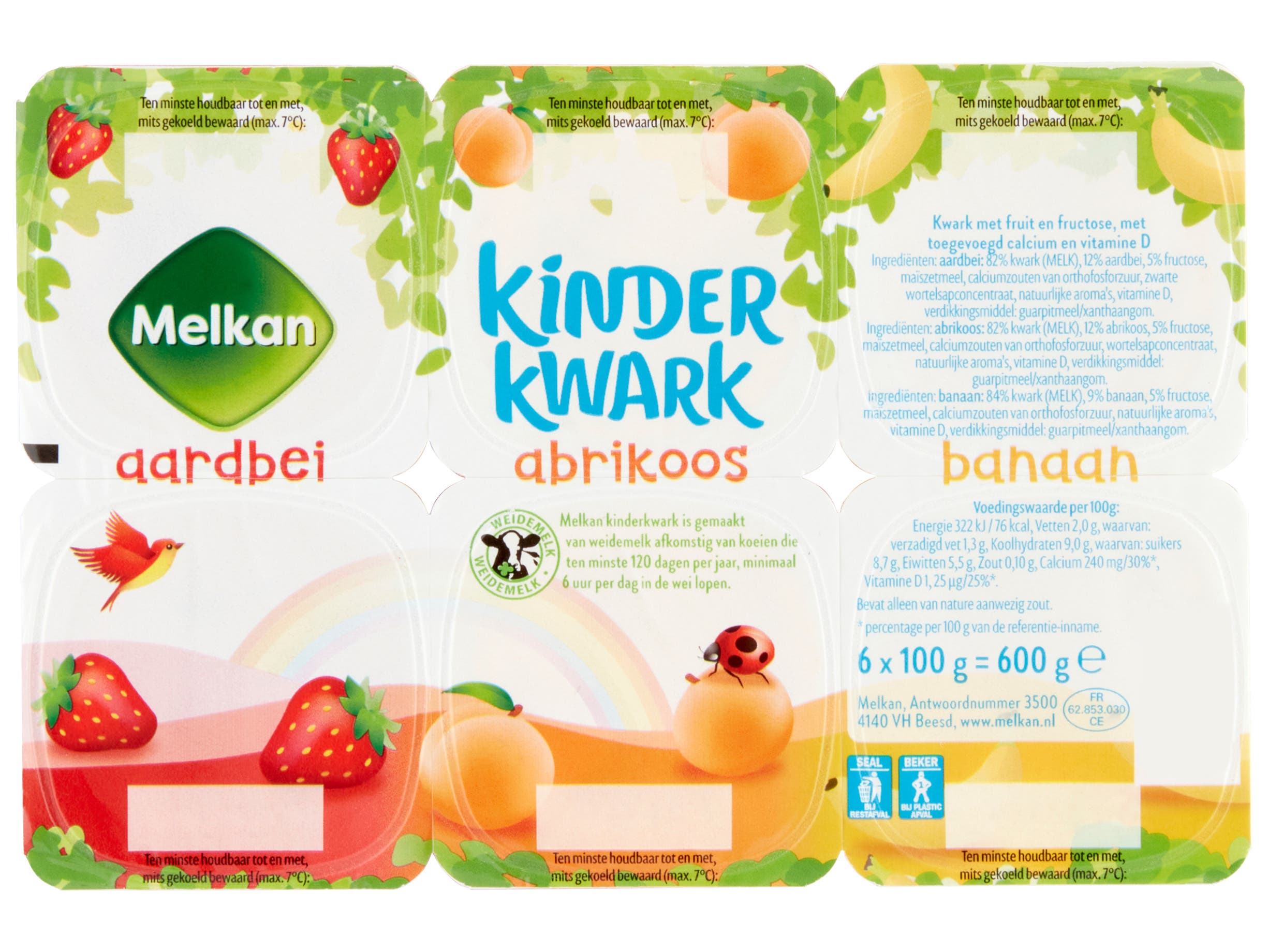 Toetiemonsters kinderkwark 6-pak