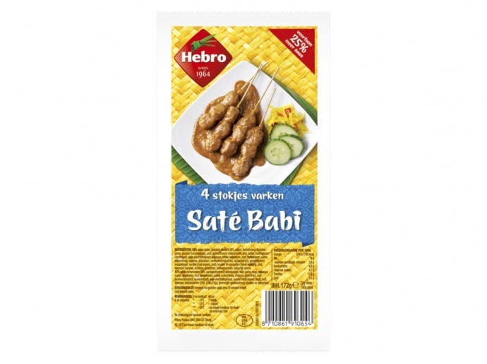 Varkensaté Babi 4 stokjes 172 g