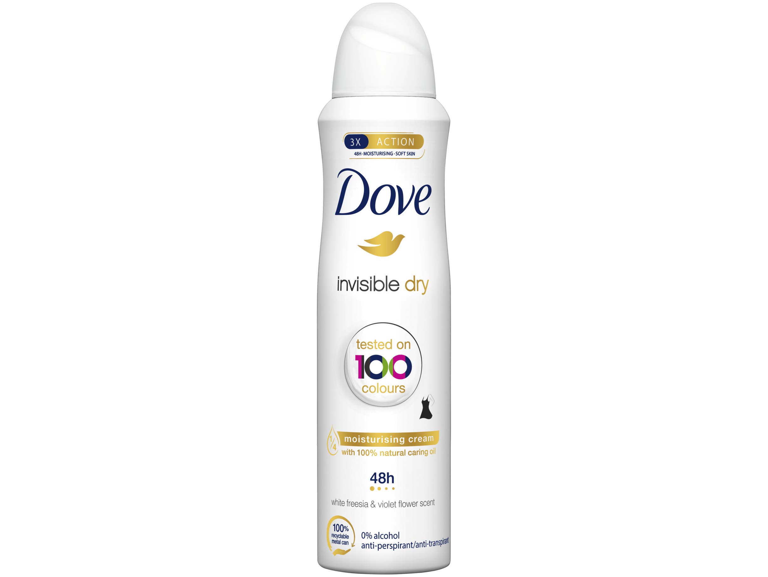 Anti-transpirant spray invisible dry