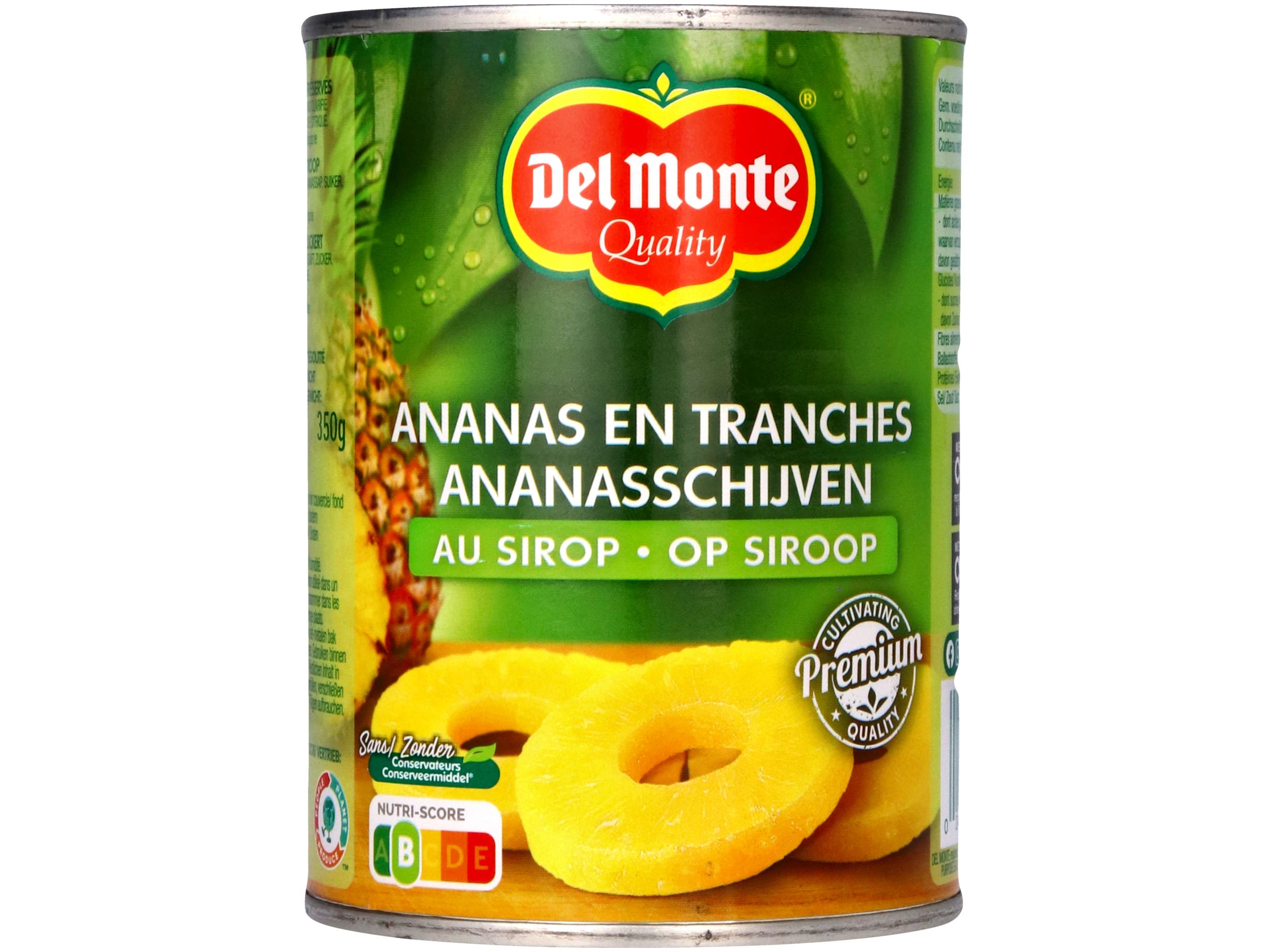 Ananasschijven op lichte siroop