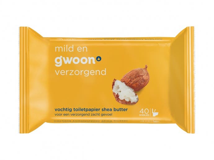 Vochtig toiletpapier shea butter