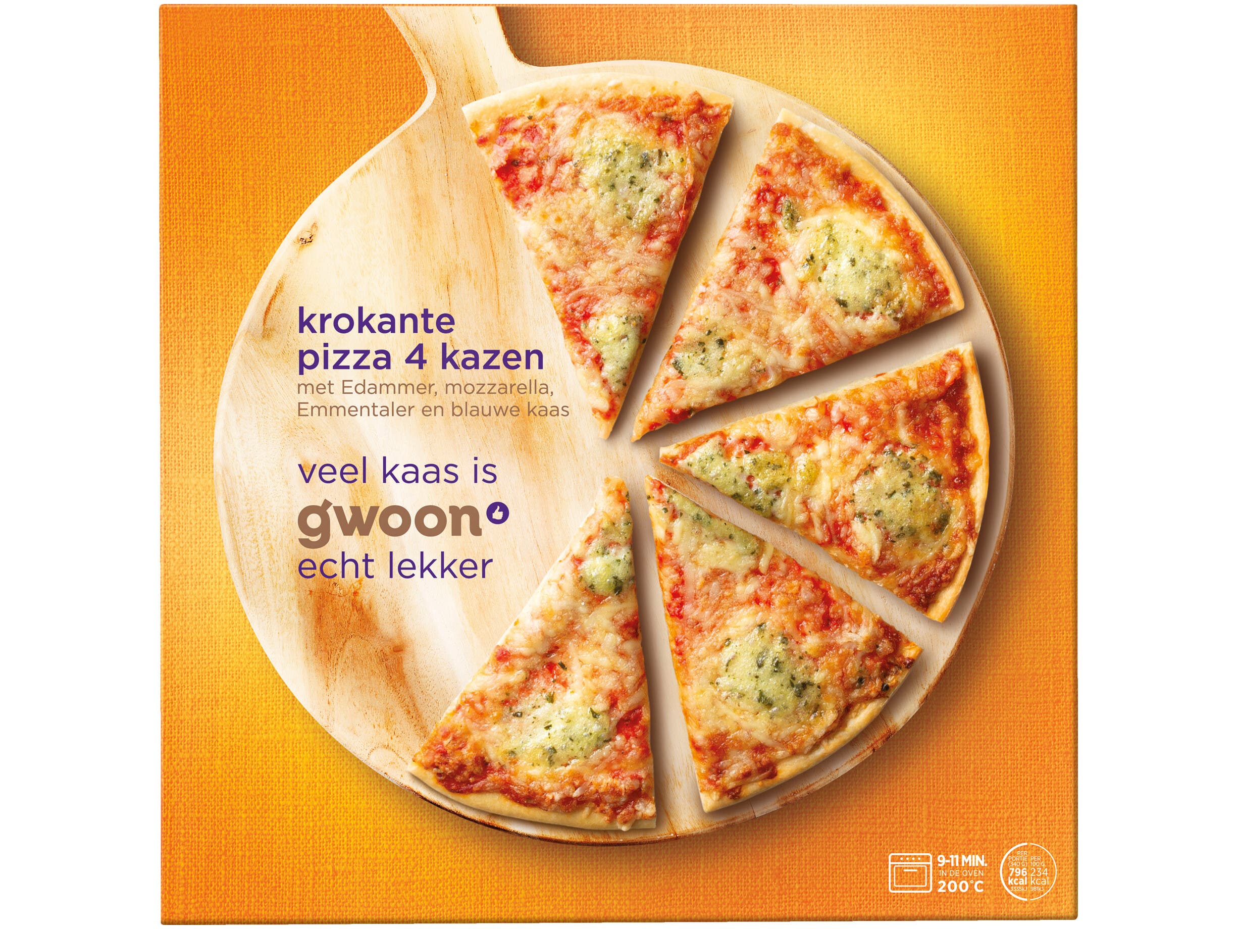 Krokante pizza 4 kazen