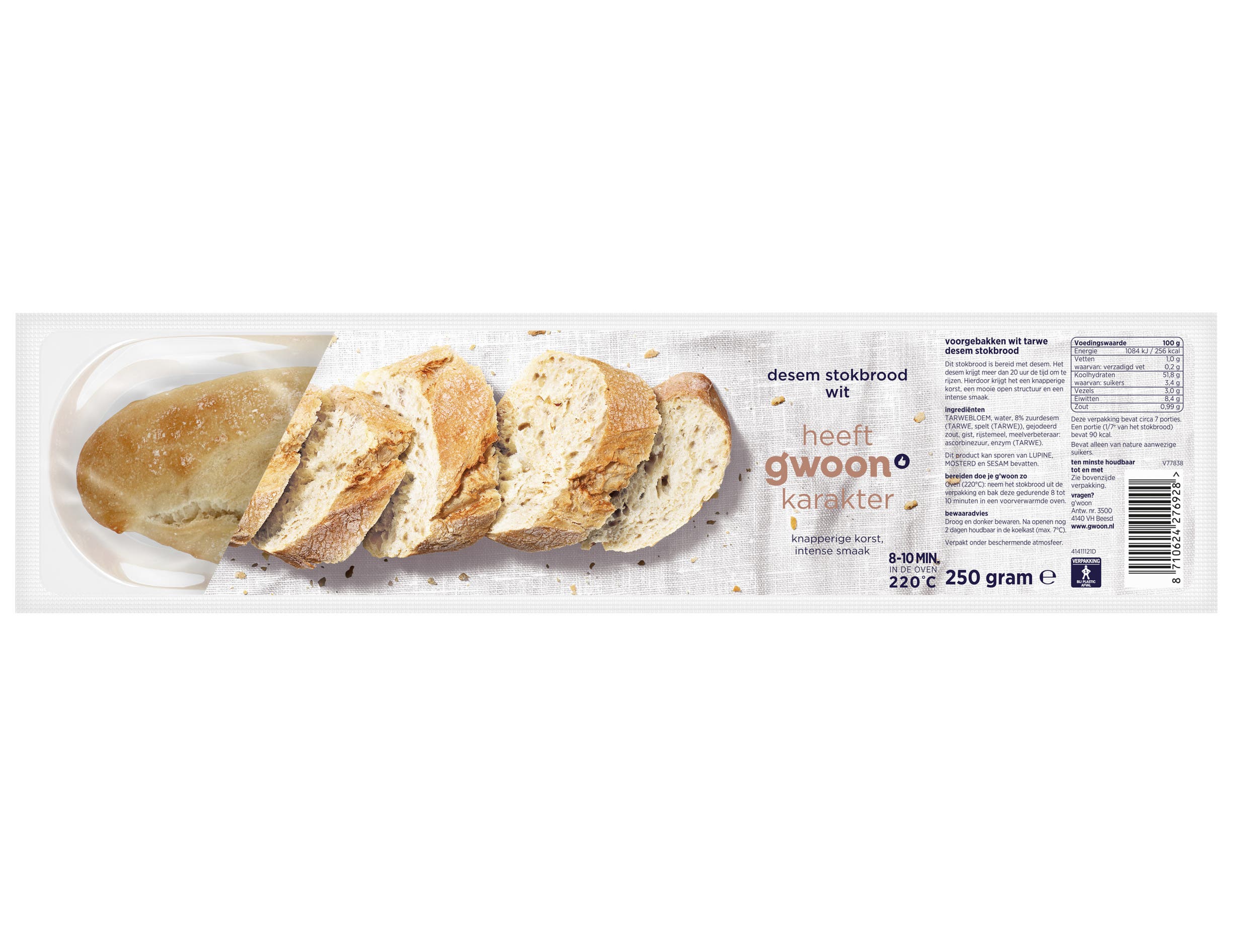 Stokbrood wit rustiek