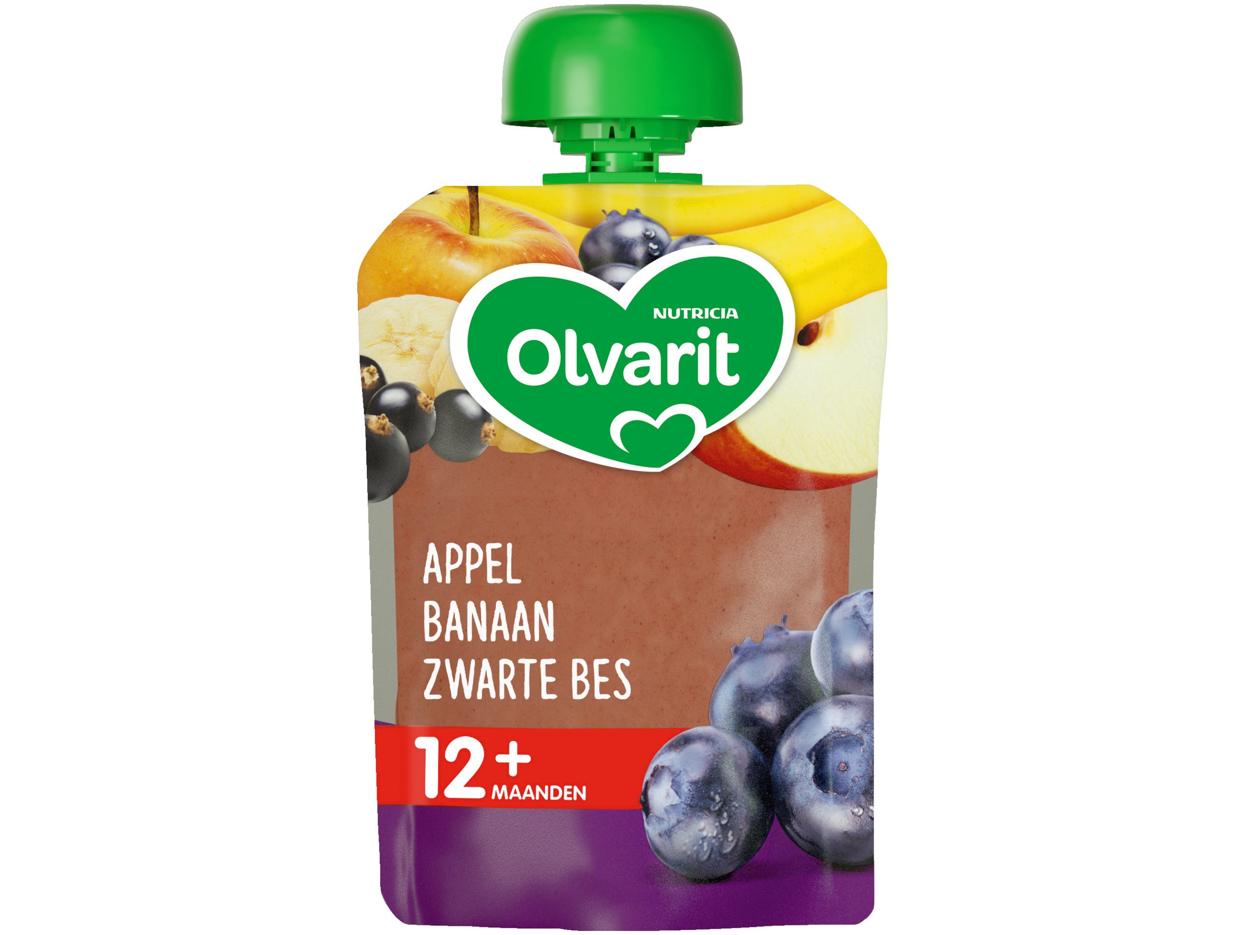 Knijpzakje appel zwarte bes 12+mnd