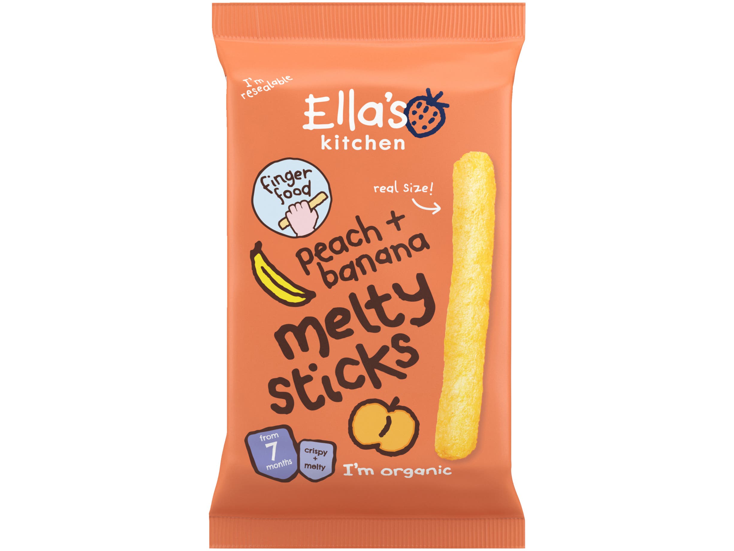 Melty sticks peach 7 maanden