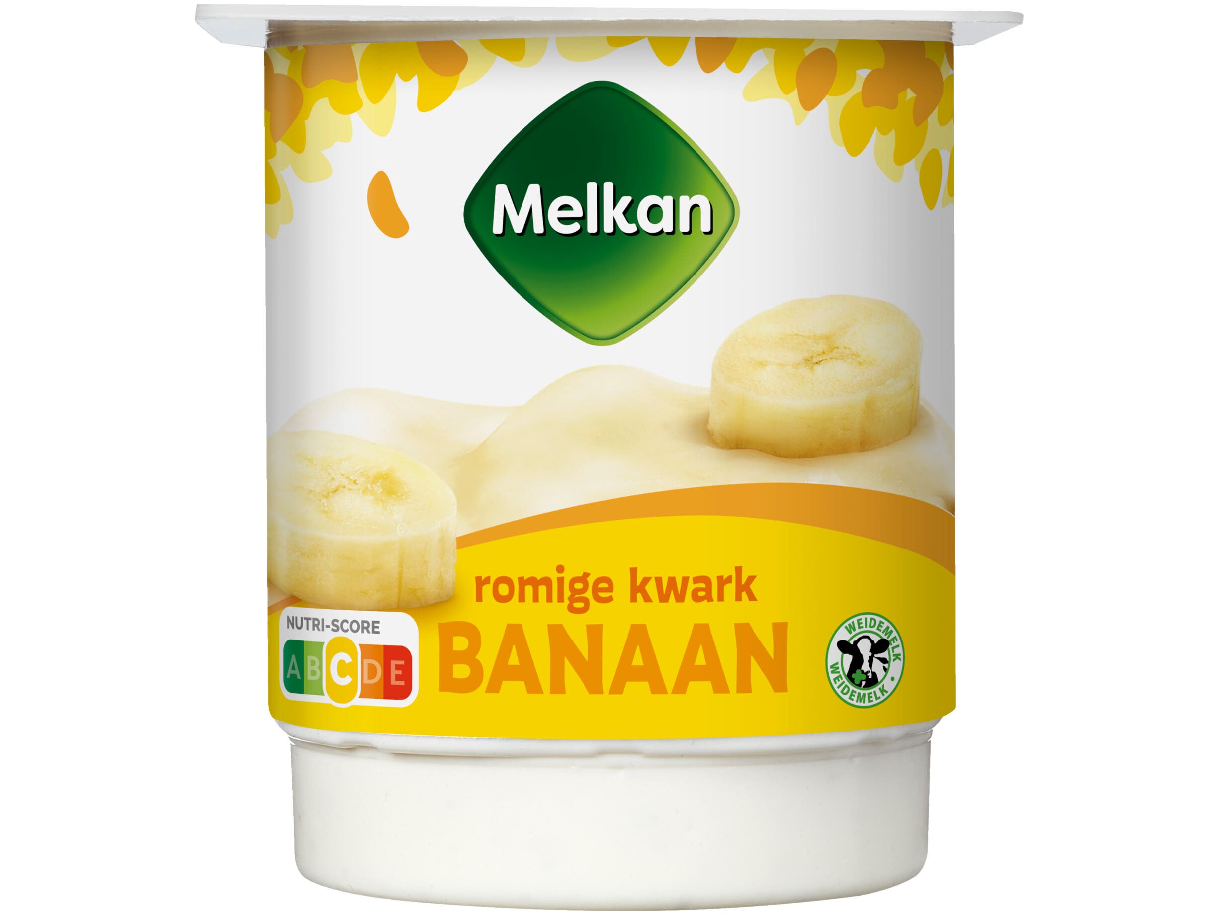 Halfvolle kwark banaan