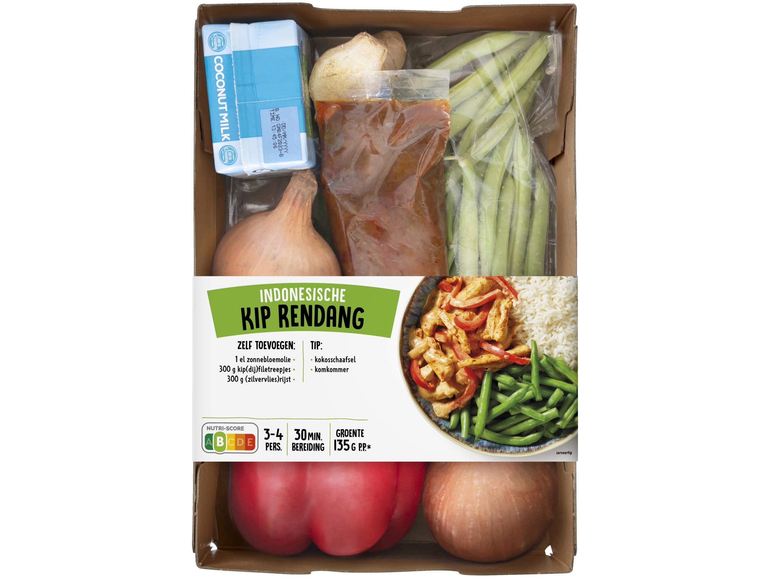 Verspakket kip rendang