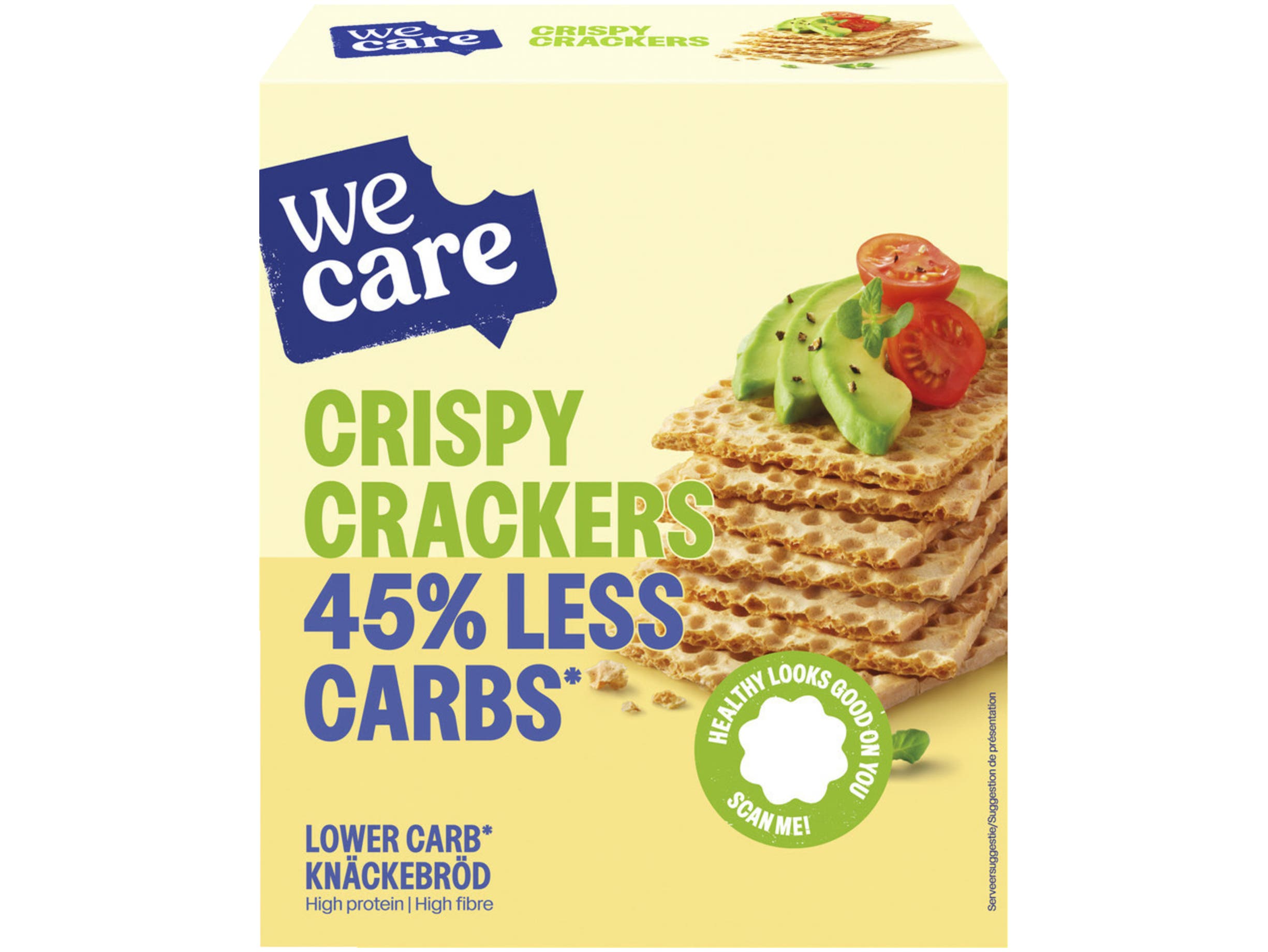 Lower carb crackers