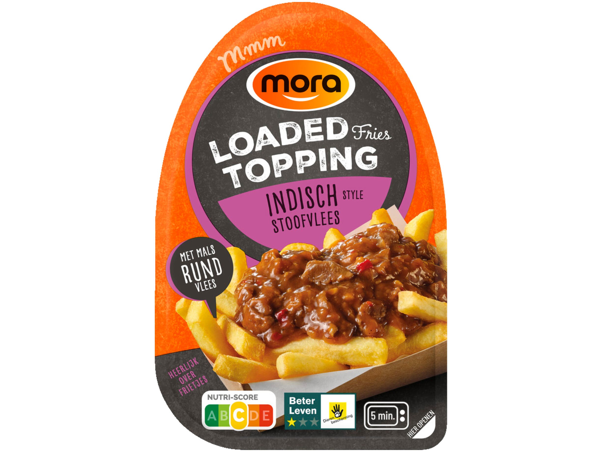 Loaded fries Indisch stoofvlees