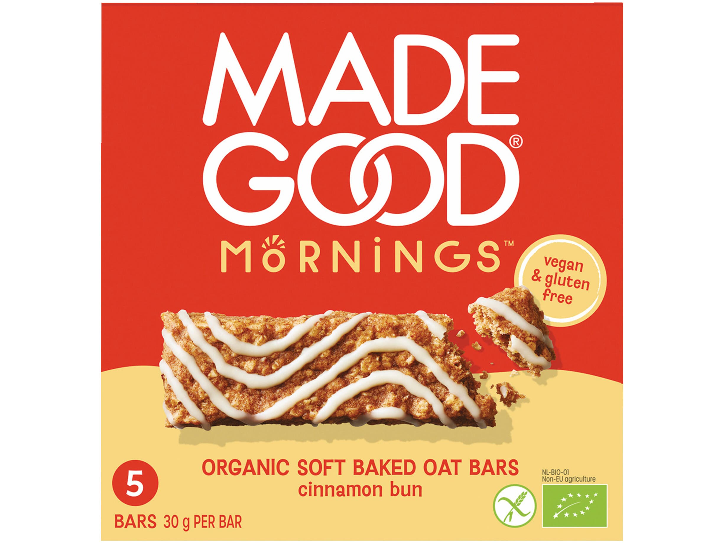 Soft baked oat bars cinnamon bun