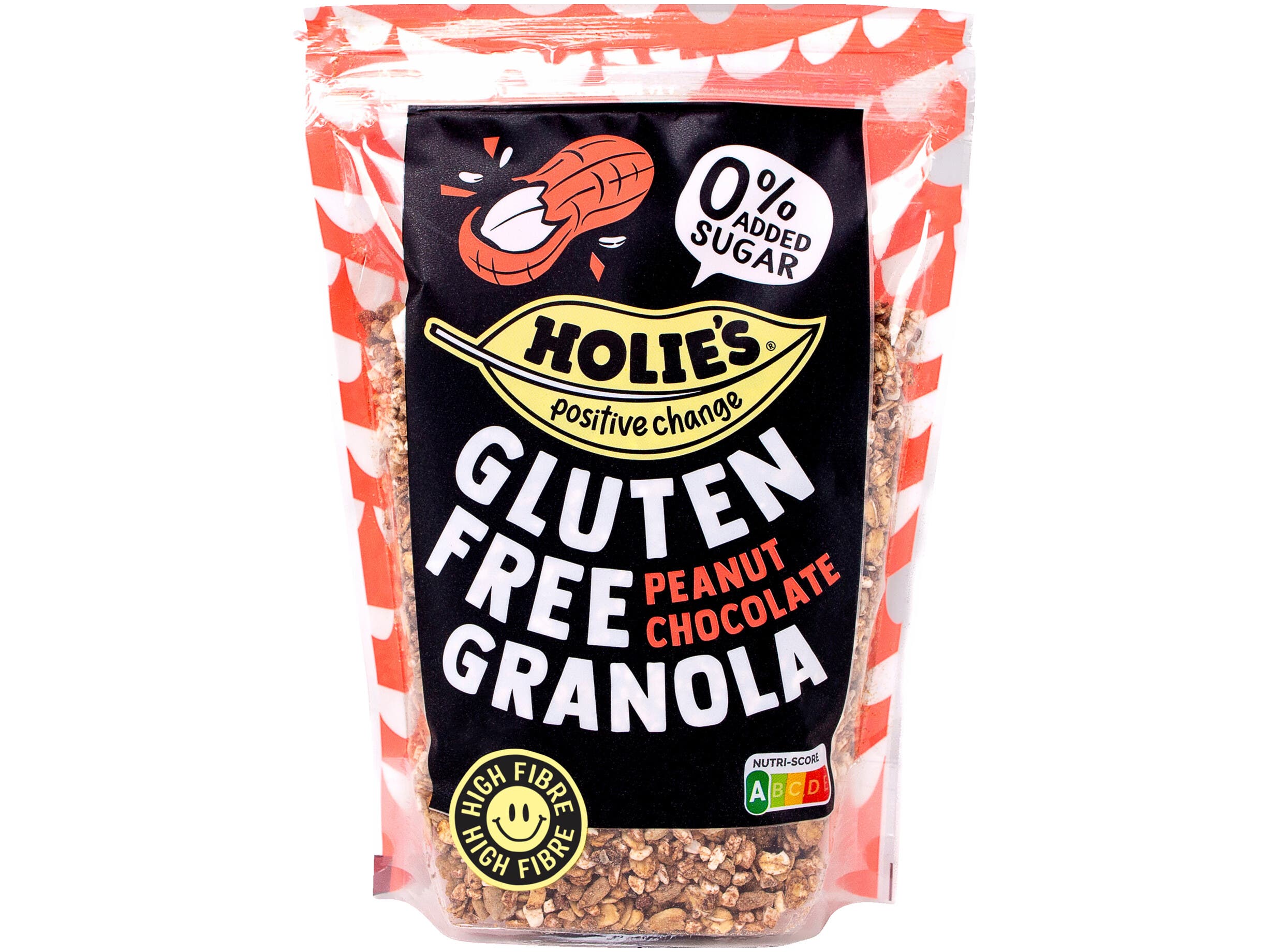 Glutenvrije granola pinda chocolade