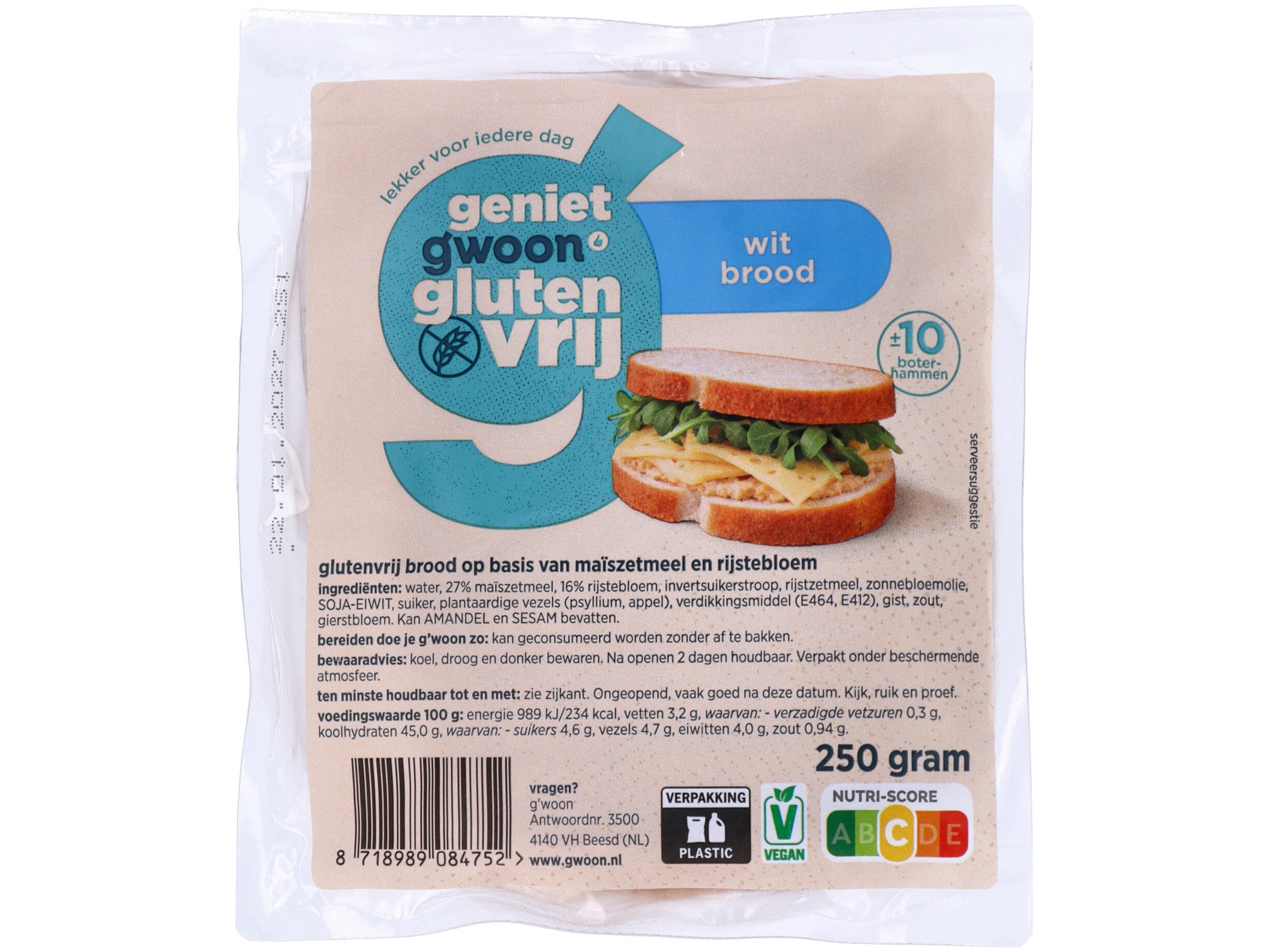 Glutenvrije brood wit