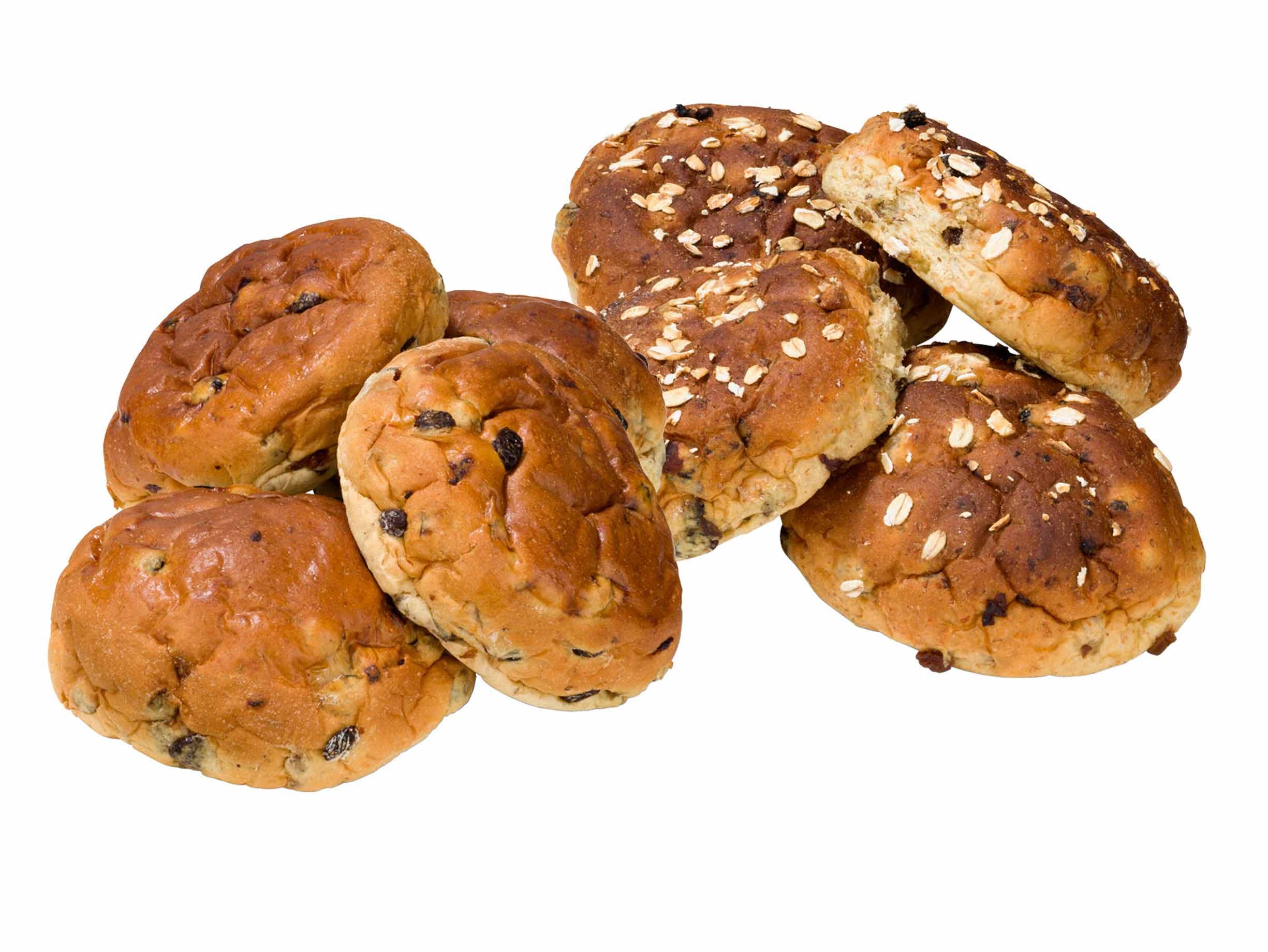 Reuze muesli of krentenbollen