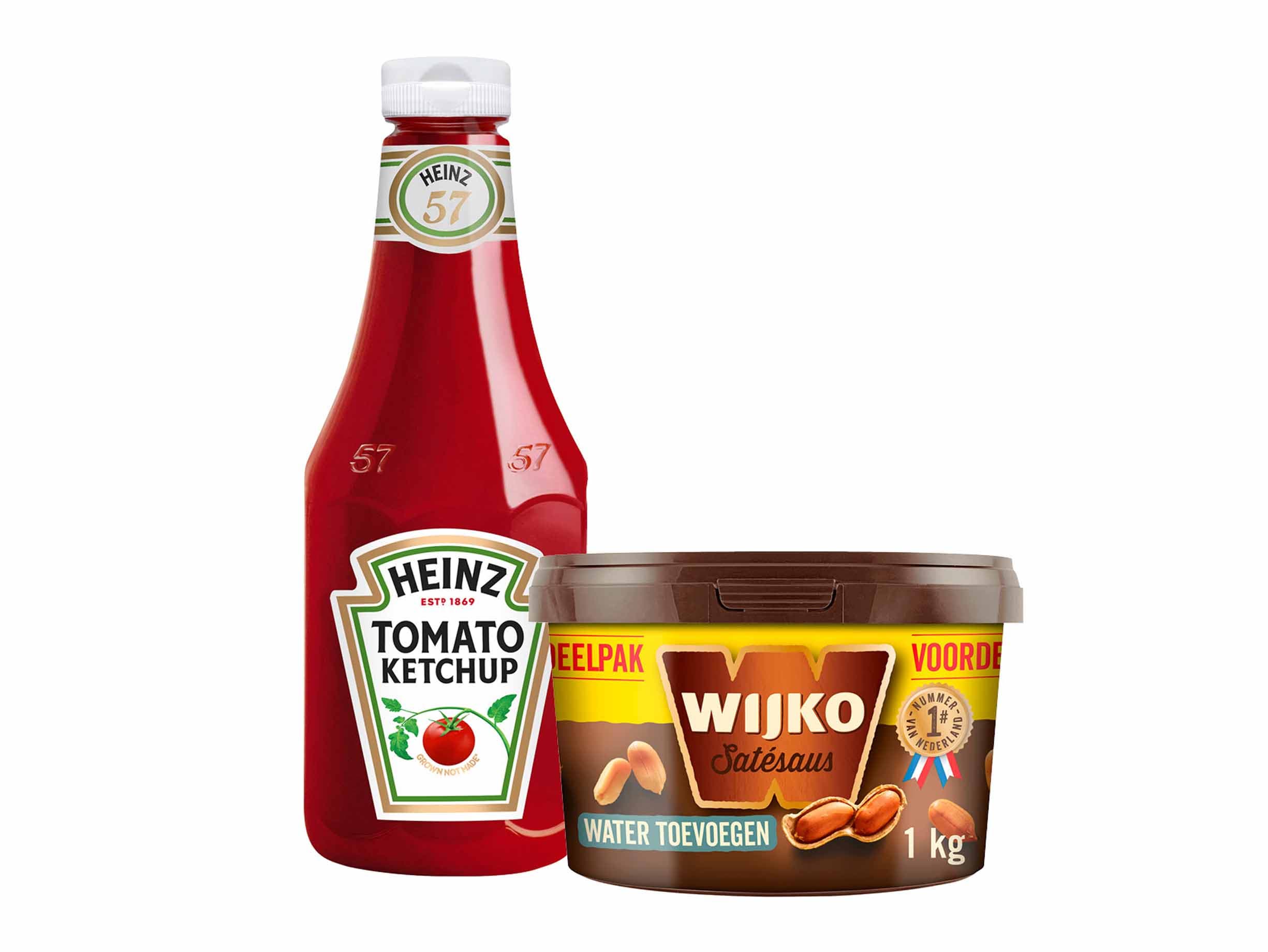 Heinz ketchup of Wijko satésaus