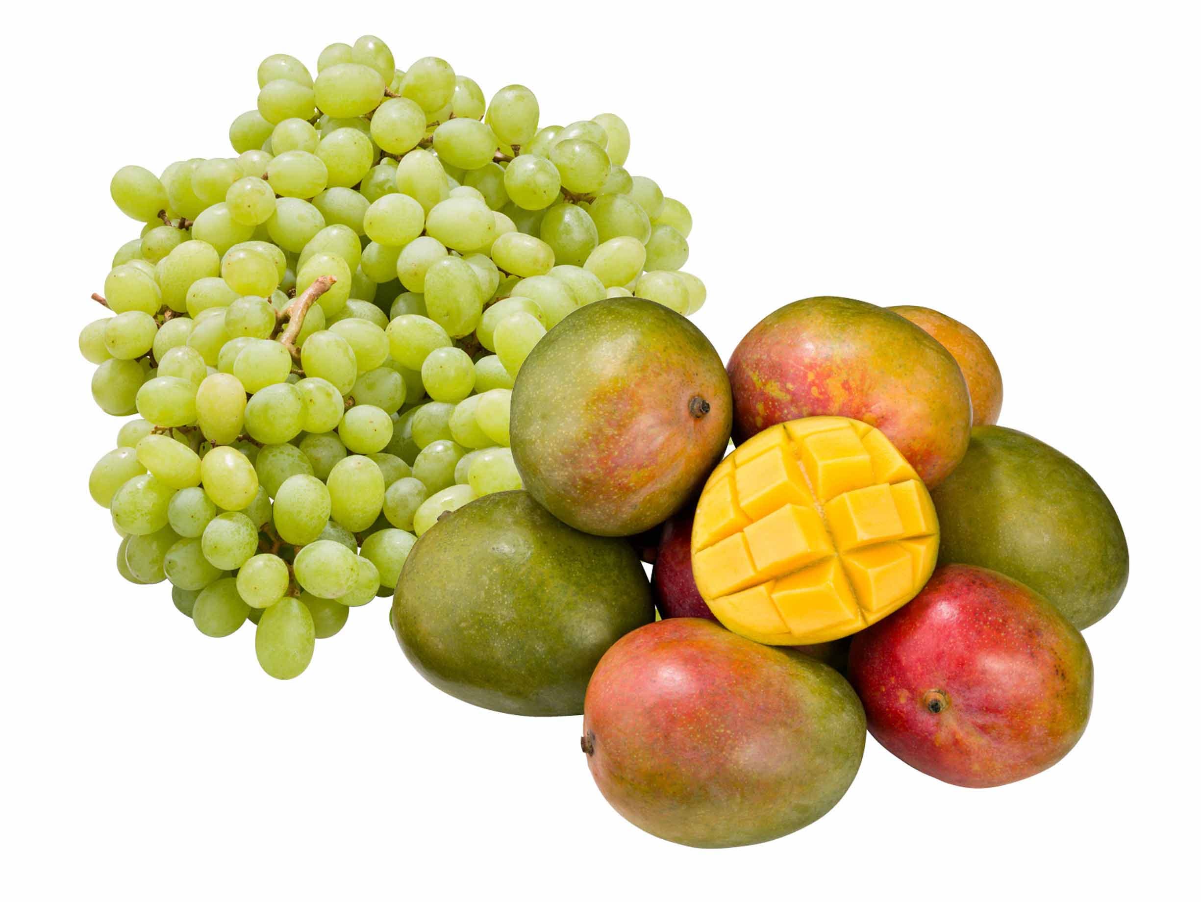 Druiven pitloos, mango,blauwe bessen of grapefruit